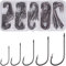 150stk Baitholder Angelhaken Barbed Shank Beak Fischhaken Langer Schaft Köderhalterhaken Schwarz Offset Jig Angelhaken