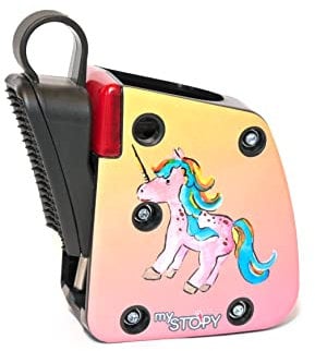 mySTOPY Bremsasisstent für PUKY Modell LR 1L / LR 1L BR mit Motiv (Einhorn) I für Kinder ab 2,5 Jahre | integriertes Rücklicht für mehr Sicherheit