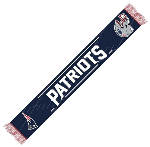 New England Patriots NFL Schal Fanschal Scarf ** Team HD Knitted Jaquard Scarf ** in 145 x 20 cm