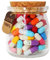 Prounion Mensaje Letras Cápsula en Botellas de Vidrio-100 PCS, Bonitas Capsule Letters Message Love Happy Letter Pill para Novio, Novia Aniversario, Cumpleaños, San Valentín, Día de la Madre
