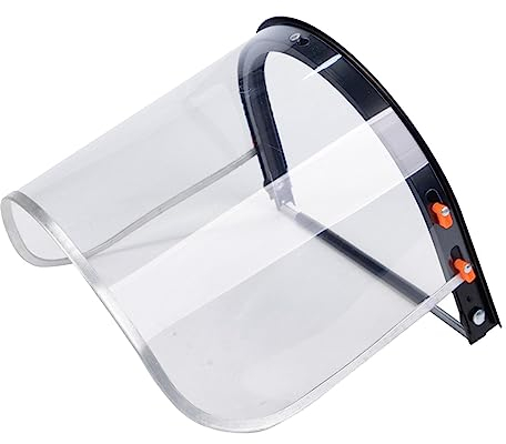 Amagogo Gesichtsschutz und Halterung, PVC-Visier für Schutzhelm, vielseitig, praktische Installation, Zubehör für Aluminiumhalterung