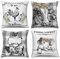 ASDCXZ Kissenbezug 40x40 cm 4er Set, Bauernhof Niedlich Tier Huhn Rinder Schafe Schwein Sofa Dekokissen Kissenbezüge Kissenhülle Waschbar Polyester Flachs Textil Outdoor Kopfkissenbezug Kissen Bezug