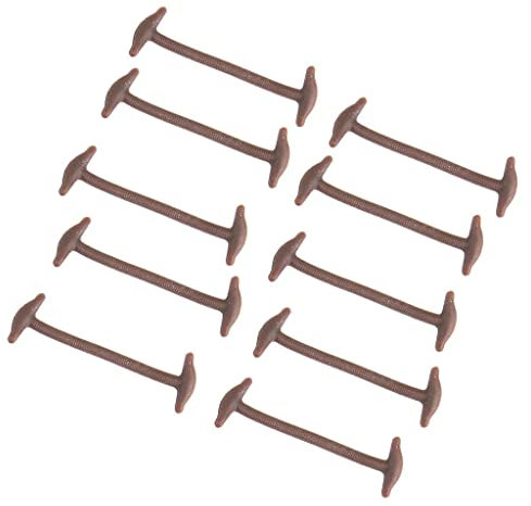 Cordones de silicona marrón de 40 mm para zapatos de cuero, marrón, talla única, Marrón, One Size