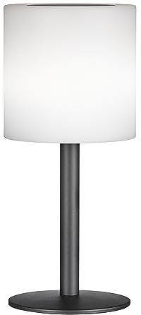FHL easy! Lampe de table sans fil Lesina | 1 x LED 0,5 W avec – 40 lumens – 3000 K | noir sable | réglable sur 3 niveaux | avec bouton poussoir et télécommande réglable sur 3 niveaux