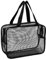 Tibapla Tragbare Duschtasche, Gross Netztaschen für Dusche, Mesh Strandtasche mit Griff, Faltbare Badetasche für Badezimmer Reise Camping Fitnessstudio, Schwimmen, Sportspiele (Schwarz)