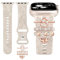 TOYOUTHS Floral Gravierte Armband mit Dekorative Charme kompatibel mit Apple Watch Armband 41mm 40mm 38mm 42mm, Damen Glitzer Stilvoll Bänder für iWatch Serie 10 9 8 7 SE 6 5 4 3 2 1, Polarstern/S
