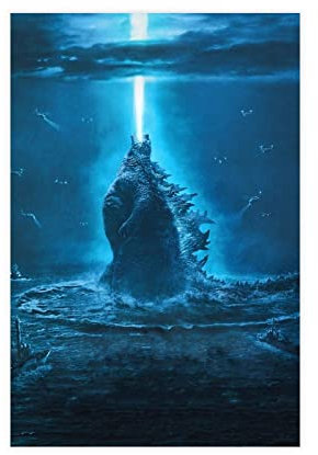 GUyfam Godzilla Vs King Kong Filmposter 1 Leinwand Poster Wandkunst Dekor Druck Bild Gemälde für Wohnzimmer Schlafzimmer Dekoration 20 x 30 cm