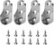 JTKREW 4 Pezzi Accessori Armadio Interno,Bastone Armadio Appendiabiti,Armadio Guardaroba, Cromato 19.5 * 32mm Accessori per Armadio Interno