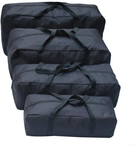 Gettimore Extra Large Zippered Duffel Bag for Travel Camping Sports Equipment Storage, Waterproof Foldable Luggage Bag with Padded Handles(45 * 14 * 17CM)