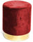 Tex family POUF Fußstütze Zylinder Velvet aus Samt Bordeaux