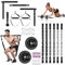 COSDIG Pilates Bar Set mit 6 Widerstandsbänder, Fitnessbänder Pilates Stangen Set mit AB Rolle, 20/30/40lbs Resistance Bands, Griffe, Türanker für Krafttraining und Körperstraffung (Schwarz)