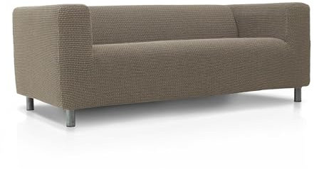 FAVERTI® Super elastischer Sofabezug, kompatibel mit dem Sofa KLIPPAN 2-Sitzer von IKEA | Modell Novele | Leinen | Qualitätsschutz aus Jacquard-Stoff und Baumwolle