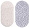 Satin Bassinet Sheets Set 2 Pack - Moses Bassinet Sheet for Baby Hair and Skin, Breathable Elastic Cozy Silky Bassinet Sheet for Rectangle, Hourglass, Oval Cradle or Bassinet Pad＆Mattress