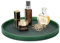 Shinowa Bandeja Redonda para Baño, Bandeja Decorativa de Resina para Tocador, Organizador de Joyería, Bandeja de Baño para Velas, Jabón, Champú para Dormitorio, Cosméticos, Verde Tinta Mate