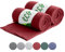 wometo 2er Set Eco Fleecedecken aus 100% recyceltem Material + OekoTex und GRS Zertifiziert 130x160 cm ca. 400 g - dunkelrot mit Anti-Pilling und Kettelrand