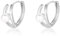 Oivzziy Creolen Ohrringe für Damen, 925er Sterling Silber Huggie Scharnier Creolen Kollokation Perle