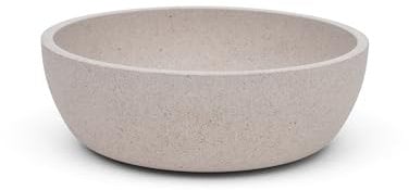 Zoon FloorGrip Bamboo Dog Bowl for Food or Water - Stone Colour - 21cm