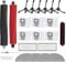 Kit d'accessoires de 23 pièces pour aspirateur robot Roborock S8 Pro Ultra, pièces de rechange, double brosse principale, brosses latérales, brosse de nettoyage, serpillère, filtre lavable, sacs à