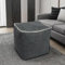 Louis Donné Ungefüllter Ottoman Pouf Bezug, Pouf Ottoman Fußstütze Fußhocker, kleine Sitzsackwürfel zur Aufbewahrung, weiche handgewebte Fußstütze mit weißen Paspelierkontaktnähten, Poufs für