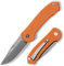 FUJUNI Taschenmesser, Klappmesser 7,25 cm Klinge G10 Griff, VG10 Stahl,EDC Messer, Deep Carry Taschenclip,Nützliches Outdoor-Camping-Klappmesser für Männer,Orange