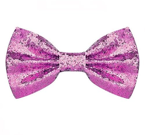 PINEPAN Herren Fliege vorgebunden Einfarbige Fliege Verstellbare Länge Formelle Fliege für Hochzeitsparty Rose Rot