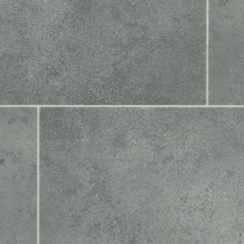 Grey Modern Tile Effect Anti-Slip Vinyl Flooring For Kitchen, Bathroom, & Living Room, 2.0mm Thick Cushion Backed Vinyl Sheet, 2 Years Warranty-1m(3'3) X 2m(6'6)-2m²