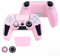 wigmoa XP-1 Coque en silicone pour manette de PS5 avec poignées de pouce, protections de joystick et peau antidérapante – Compatible avec PS5 (rose/noir)