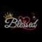 MAYJOYDIY Blessed Hotfix Strass Aufbügeln Krone Liebe Kristall Strass Aufkleber Glitzer Hotfix Transfer Patch Kleidung Reparatur Applikation für T-Shirt Hut Hosen Tasche