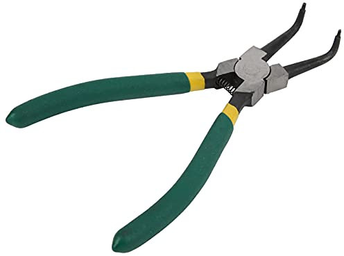 Snap Ring Pliers, Long Nose Pliers Steel Spring Loaded Handle Snap Ring Pliers Circlip Pliers Bent Internal Pliers Tool Circlip Pliers for Ring Remover Retaining