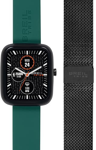 Breil, Smartwatch SBT-3, Smartwatch Uomo Donna con 2 Cinturini Intercambiabili in Maglia Mesh e Silicone, Orologio Sport con Connettività Bluetooth, Autonomia 7 Giorni, Compatibile con iOS e Android