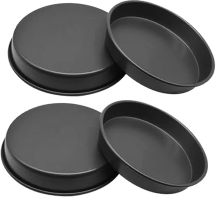 GRIRIW 4 Piezas Molde Para Pizza Bandeja Para Horno De Pizza Horno Tostador Para Cajón Para Verduras Con Agujero Bandeja De Horno Sartén Para Verduras Pizca Acero Carbono Black
