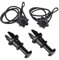 WOLWES Kompatibel Mit Seat Für Ibiza 2009–2017 Auto Kofferraum Kofferraum Gepäckraumabdeckung Gurt String Clips Tray String Aufhänger Pivot Haken Gepäckraumabdeckung String Cord Halteband Hutablage