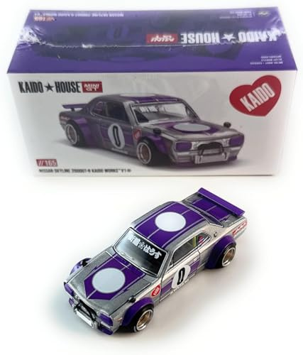 Kaido House Nissan Skyline 2000GT-R KPGC10, Diecast Model Car, 1:64 Scale, Silver