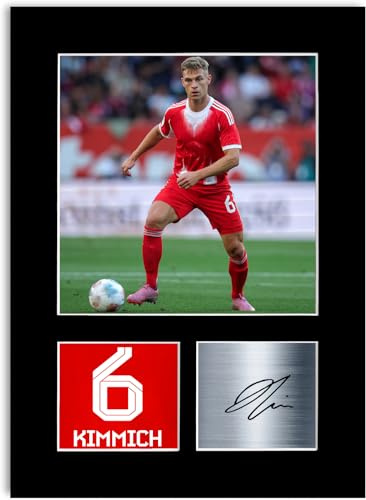 LJW Prints Foto-Poster Joshua Kimmich 2025-2026 Fußballspieler für Deutsche Fußballfans mit signiertem Autogramm Poster mit Fotoaufsteller