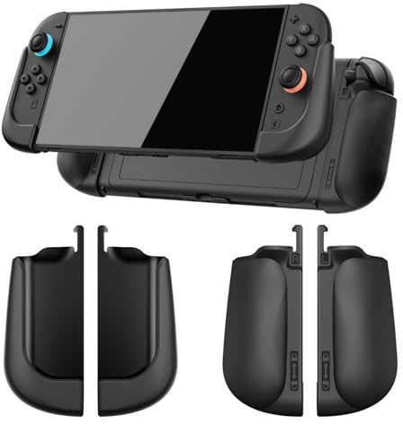 IFYOO NexGrip Ergonomisches Griffset für Nintendo Switch 2 Joycons, Griffhülle Kompatibel mit Joy Con 2 Controller, kompatibel mit Switch 2 Joycon, Switch 2 Zubehör – Schwarz