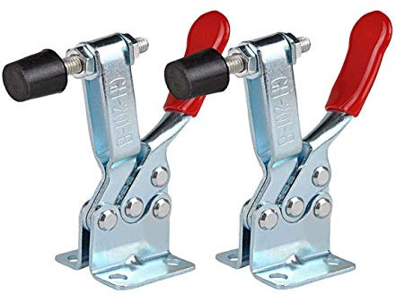 Saim Toggle Clamp Holding Capacity Vertical Quick Release Hand Tool Hold-Down Clamp (2Pcs, 201B 90Kg 198 Lbs)