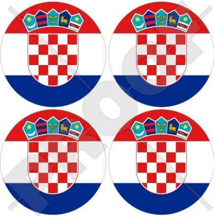 KROATIEN Kroatisch Hrvatska 50mm Auto & Motorrad Aufkleber, x4 Vinyl Stickers