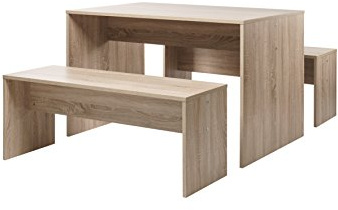 Tischgruppe Set 120 - Küchentisch (verschiedene Farben) Bänke komplett verstaubar