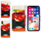 Bcov Bfun Packing iPhone X Case, Black Cat Red Cat Card Slot Folio Wallet Leather Cover Case For iPhone X