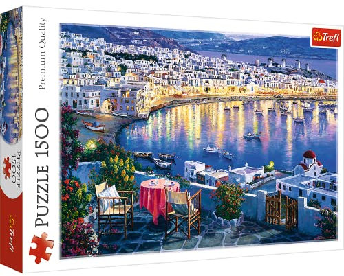 Trefl TR26144, Premium Puzzle 1500 Teile - Mykonos, Qualitativ hochwertiges Premium Puzzle mit 1500 Teilen
