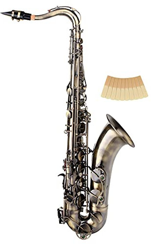 Classic Cantabile TS-450 Antique Yellow Bb Tenorsaxophon - Bb-Stimmung - Hoch-Fis-Klappe - Spar-Set inkl. 10 Stück Saxophon-Blätter