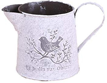 Luguoo Garten Zinn Eimer Blumenarrangement Shabby Vase Fass Topf Kreative Desktop Pflanzen Vase für Wohnkultur