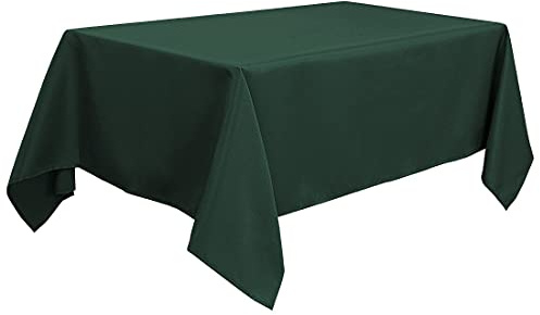 PiccoCasa Rectangle Table Cloth Wipe Clean, Green 140cm x 178cm | Wrinkle and Water Resistant Tablecloth, Polyester Outdoor Table Cover for Kitchen Dining Wedding Party Dinner,