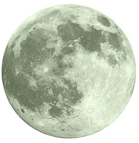 BAULMD Wandsticker für Kinder, 30x30 cm Wandtattoo Leuchtmond,Glow Sticker mit Mond Leuchtend Aufkleber, im Dunkeln Leuchtend Sternenhimmel für Kinderzimmer Schlafzimmer