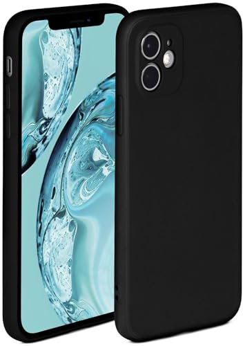 ONEFLOW Soft Case für iPhone 12 mini Hülle aus Silikon mit Kameraschutz, Silikonhülle mit erhöhtem Schutz fürs Display, Backcover Schutzhülle, weiche Handyhülle, Schwarz