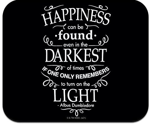 Tapis de souris en caoutchouc fin avec citation Harry Potter Happiness