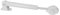 ZZLZX 1PC Spring Loaded Cord Tensioner, Metal & Plastic, White, Tension Rod for Curtains & Vertical Blinds