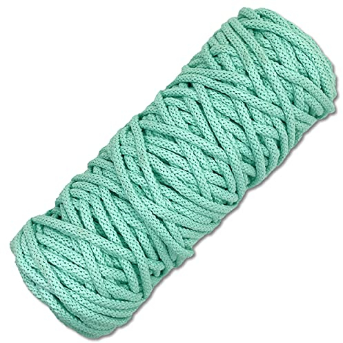 Baumwollkordel 50 Meter in 5 mm Makramee Kordel Baumwollseil Schnur Basteln DIY Schnur Turnbeutel… (027 | Türkis)