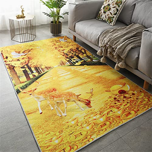 Salon Auslegware Teppich Badezimmer Wohnzimmer Landschaftsmalerei Teppich Multi-Size rechteckig weich 100X180CM Outdoor- Teppich