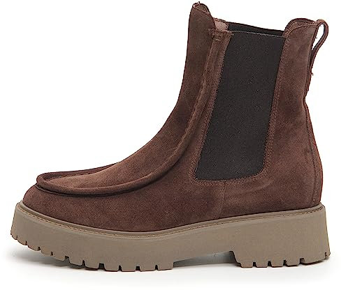 Nero Giardini I308000D Stivaletti Chelsea in Camoscio - Castagno 37